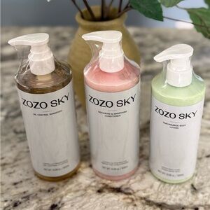 Zozo Sky Hair & Body Care Bundle Shampoo, Conditioner, Body Lotion
New Sealed